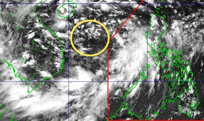 Ap thap moi hinh thanh tren Bien Dong. Anh: PAGASA