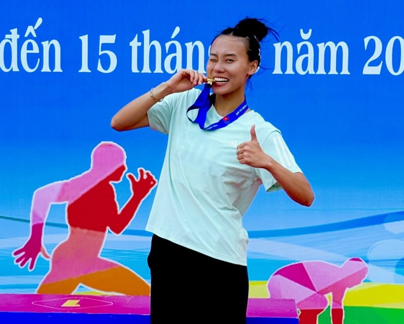 Athlete Hoang Thanh Giang hopes to win a medal at the 33rd SEA Games. Photo: Hoai Viet