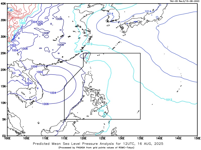 Ap thap o khu vuc Giua Bien Dong gay mua dong tren dien rong, song cao 2-3,5m. Anh: PAGASA