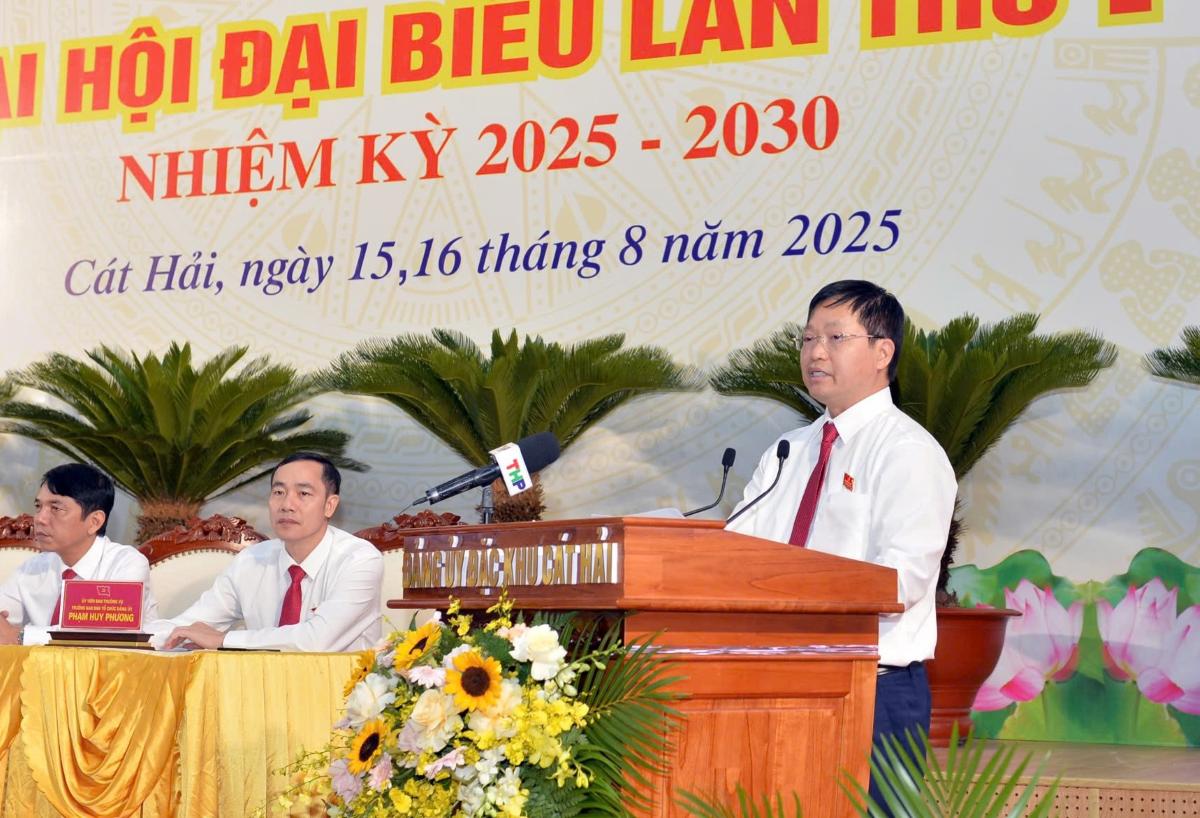 Mr. Tran Van Phuong is the current Secretary of the Cat Hai Special Zone Party Committee. Photo: Hai Phong Portal