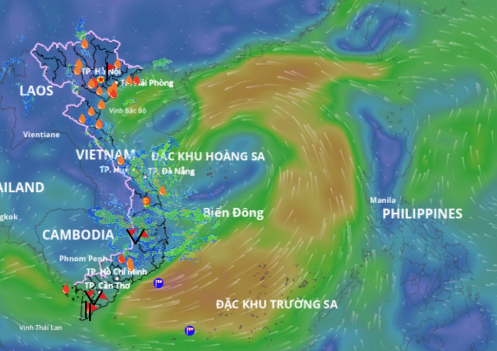 今後24時間で、熱帯低気圧は北西方向に時速10〜15kmで移動すると予測されています。出典:ベトナム自然災害監視システム
