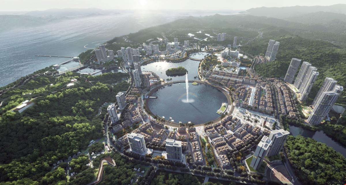 ヴァンドンカジノがある複合観光サービスエリアの風景.