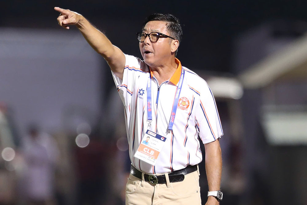 Coach Le Huynh Duc of Ho Chi Minh City Police. Photo: Thanh Vu