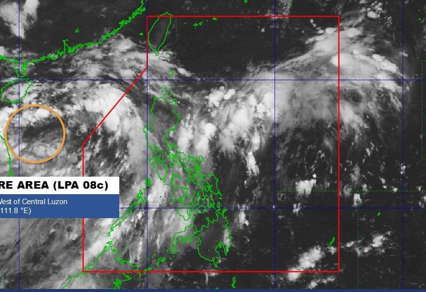 2025년 8월 17일 2시 현재 동해의 열대 저기압 위치. 사진: PAGASA