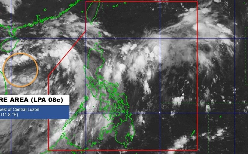 Location of the tropical depression in the East Sea at 2:00 a.m. on August 17, 2025. Photo: PAGASA