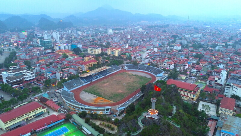 The 500 billion VND stadium complex in Lang Son will replace the degraded Dong Kinh stadium. Photo: Khanh Linh