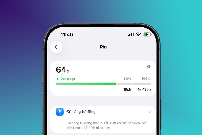 iOS 26 tendra la funcion Adaptive Power que ayuda a ahorrar bateria inteligentemente para el iPhone. Graficos: Duong Anh