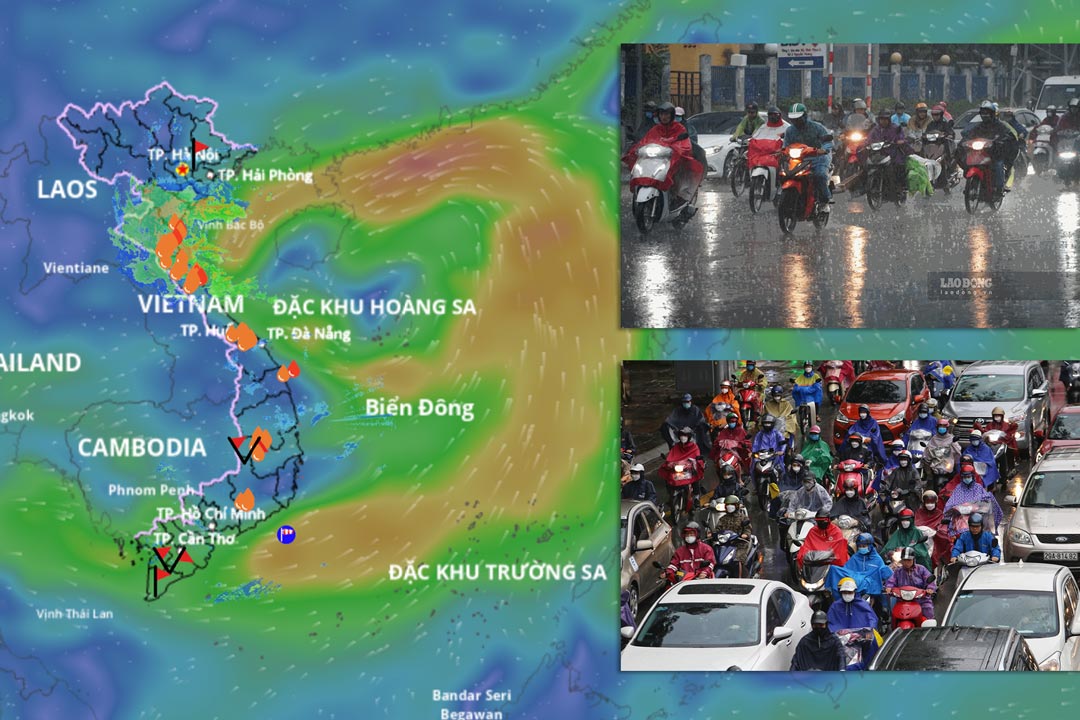 Forecast of bad weather due to tropical depression