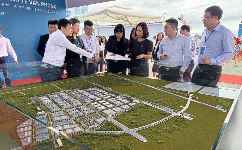 simulated image of the Doc Da Trang Industrial Park project in Khanh Hoa with an area of over 288 hectares. Photo: Huu Long