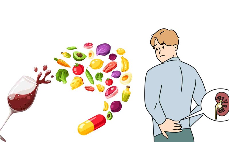Some habits that harm liver and kidney function. Graphics: Ha May