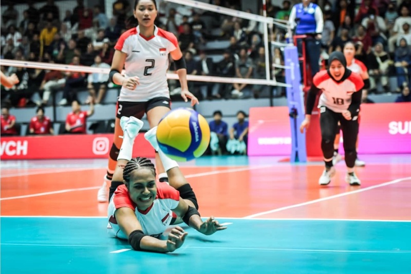 The Indonesian U21 women's volleyball team at the 2025 U21 World Cup. Photo: FIVB
