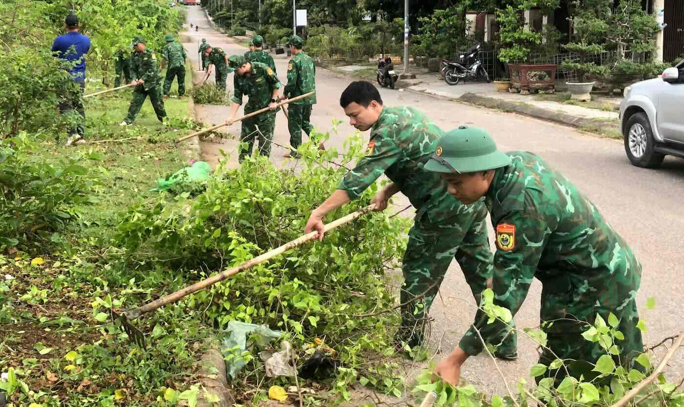Don dep cac cung duong tai bien gioi. Anh: Bo doi Bien phong