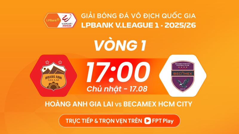 Hoang Anh Gia Lai faced Becamex HCMC in V.League. Photo: FPT Play