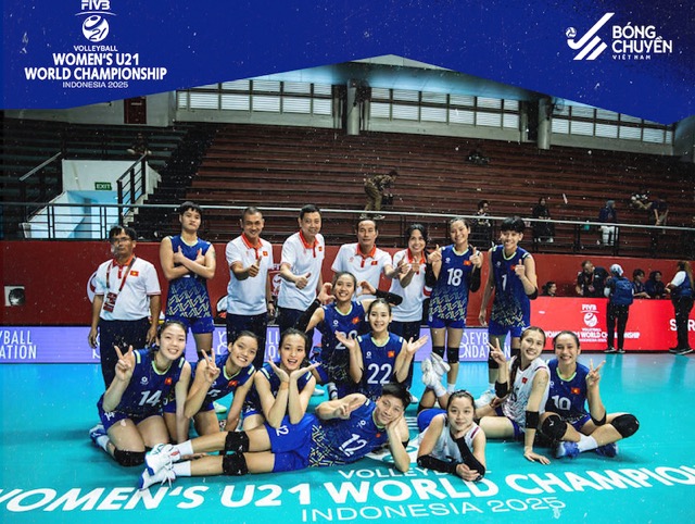 The U21 Vietnam women's volleyball team will return home on August 18. Photo: FIVB