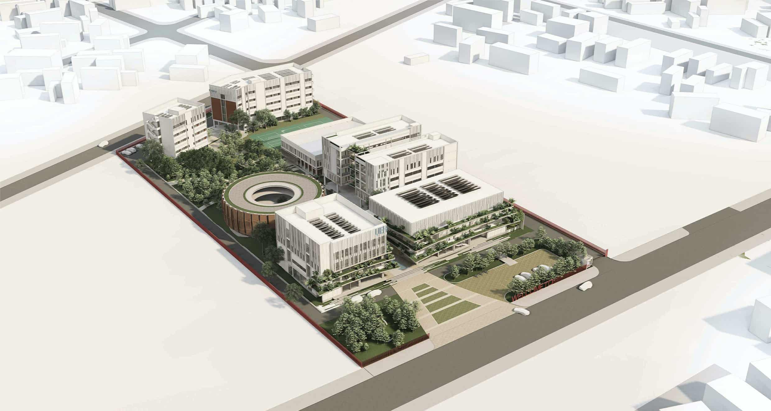 Perspective of the UEH Nexus campus project in Nha Trang about to start construction in Khanh Hoa. Source:UEH