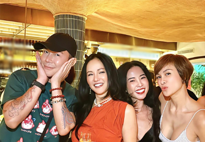 Nathan Lee hoi ngo diva Hong Nhung, nha thiet ke Ha Linh Thu va MC Phuong Mai. Anh: Nhan vat cung cap