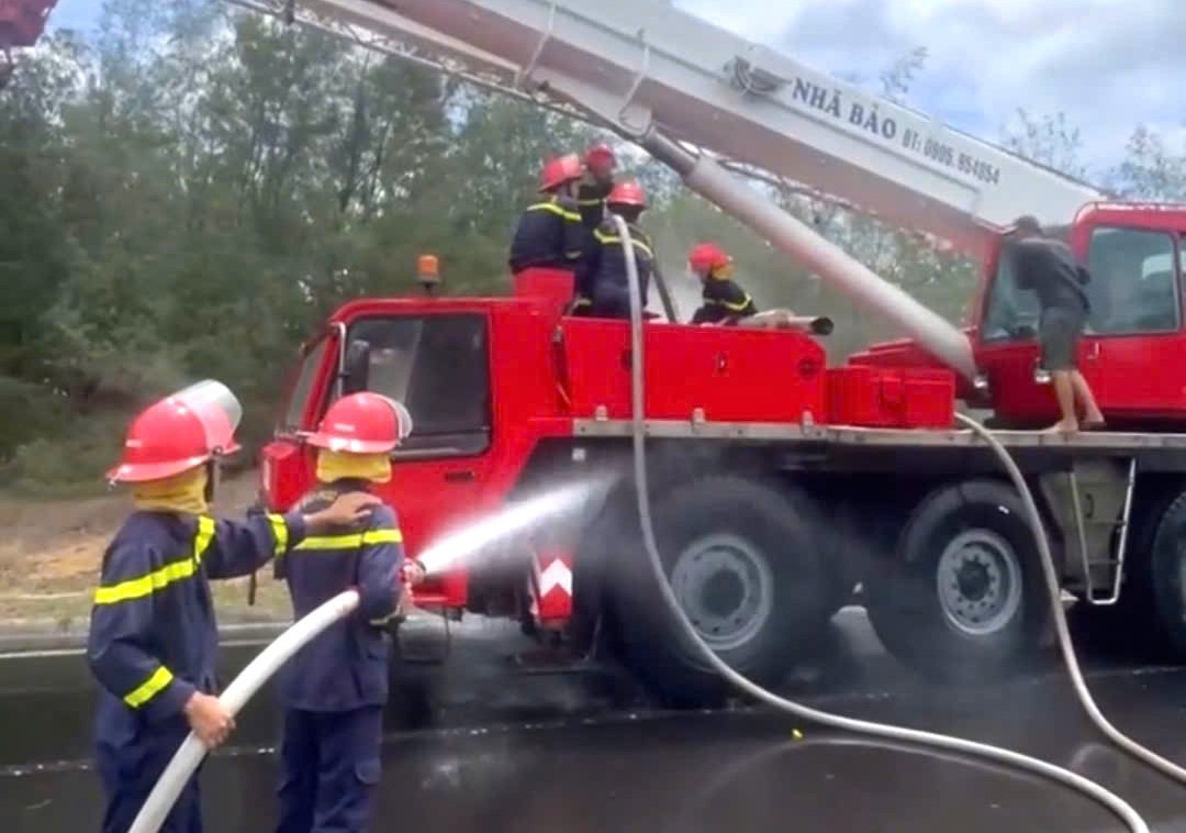 The police force promptly extinguished the fire. Photo: Police