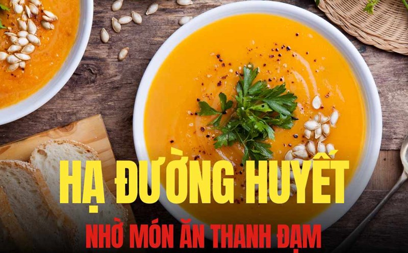 Combining pumpkin and young tofu in a soup not only satisfies taste but also helps control and lower blood sugar. Graphics: Tra My