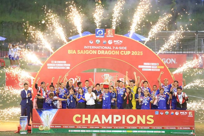 Thái Lan vô địch Giải bóng đá 7 người quốc tế Bia Saigon Dragon Cup 2025