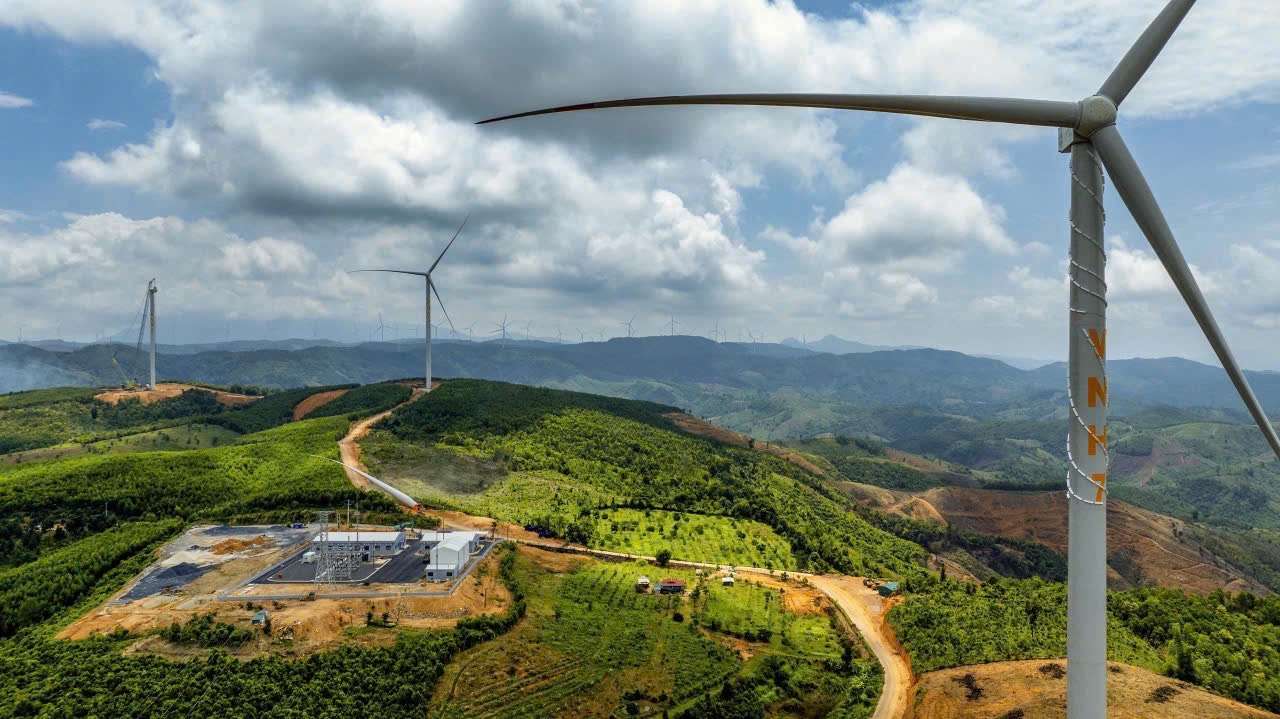 Hai Anh wind power plant has been completed, preparing for commercial power generation. Photo: H.Anh