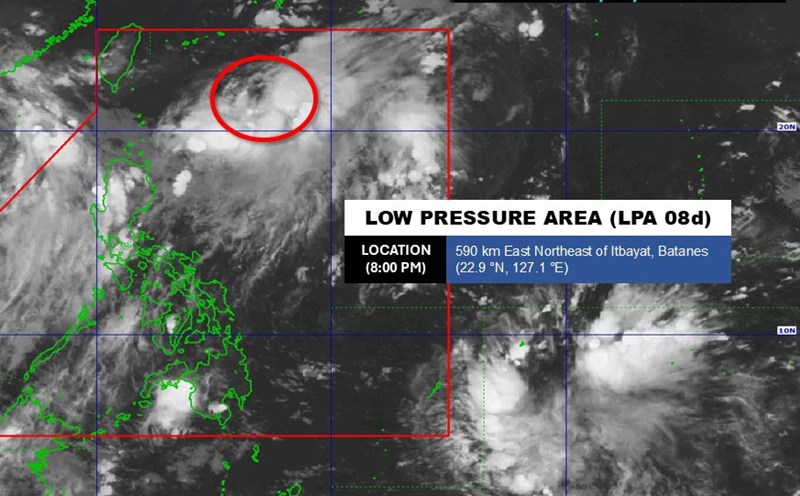 Location of the depression near the East Sea. Photo: PAGASA