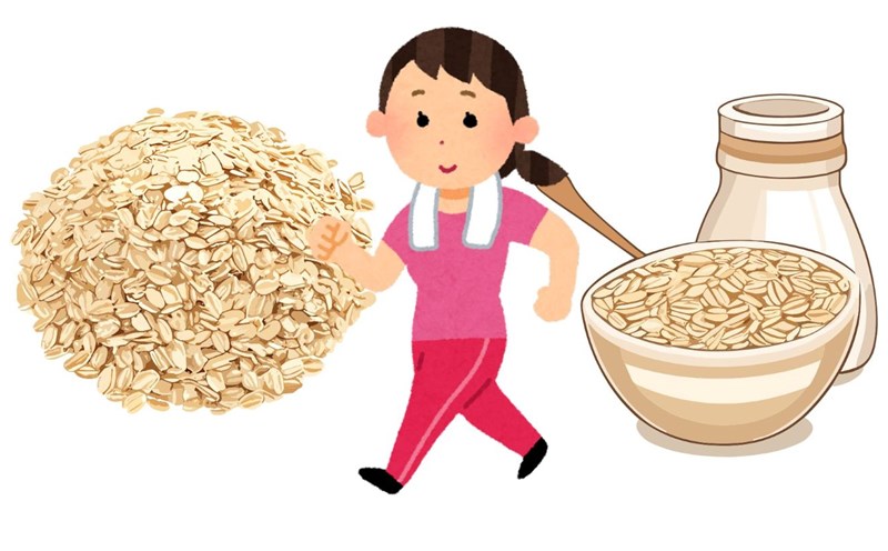 Oatmeal is a food to eat before walking to reduce belly fat. Graphics: Thanh Thanh