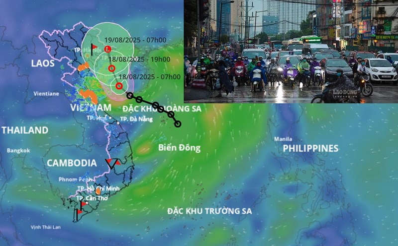 Tropical depression is about to make landfall in Quang Ninh and Lang Son, causing widespread heavy rain