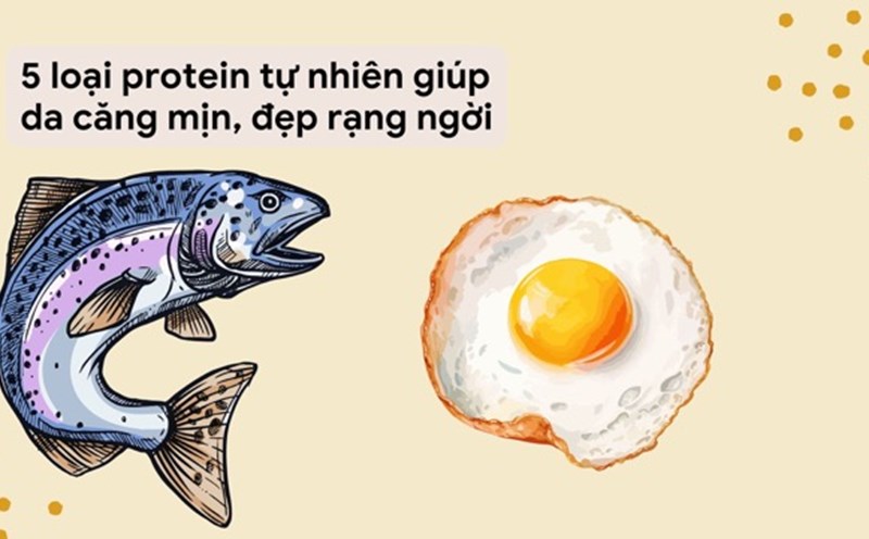 Salmon is rich in omega 3 and is rich in natural proteins that help smooth skin. Graphic photo: Huong Son