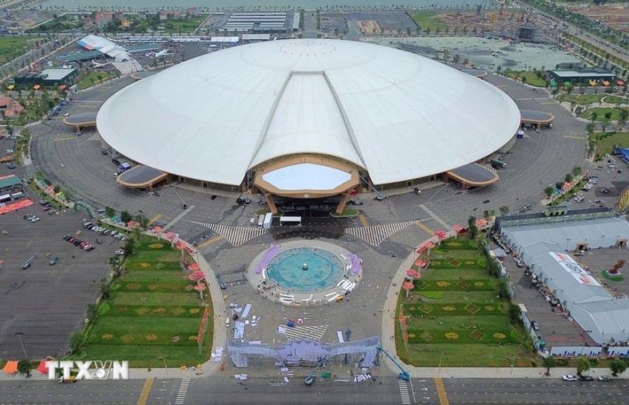 Inauguration and groundbreaking of projects and works on the occasion of the 80th anniversary of National Day. In the photo, the largest Exhibition Center in Southeast Asia in Hanoi. Photo: VNA