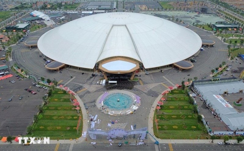 Inauguration and groundbreaking of projects and works on the occasion of the 80th anniversary of National Day. In the photo, the largest Exhibition Center in Southeast Asia in Hanoi. Photo: VNA