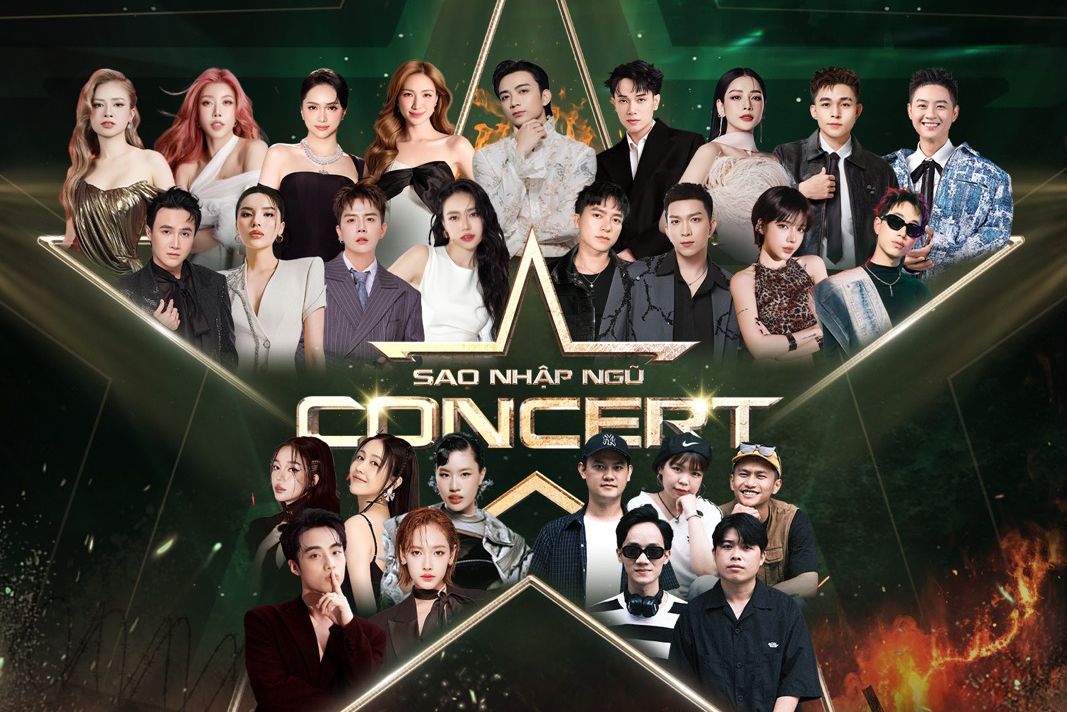Cac nghe si tham gia concert Sao nhap ngu. Anh: Ban to chuc.