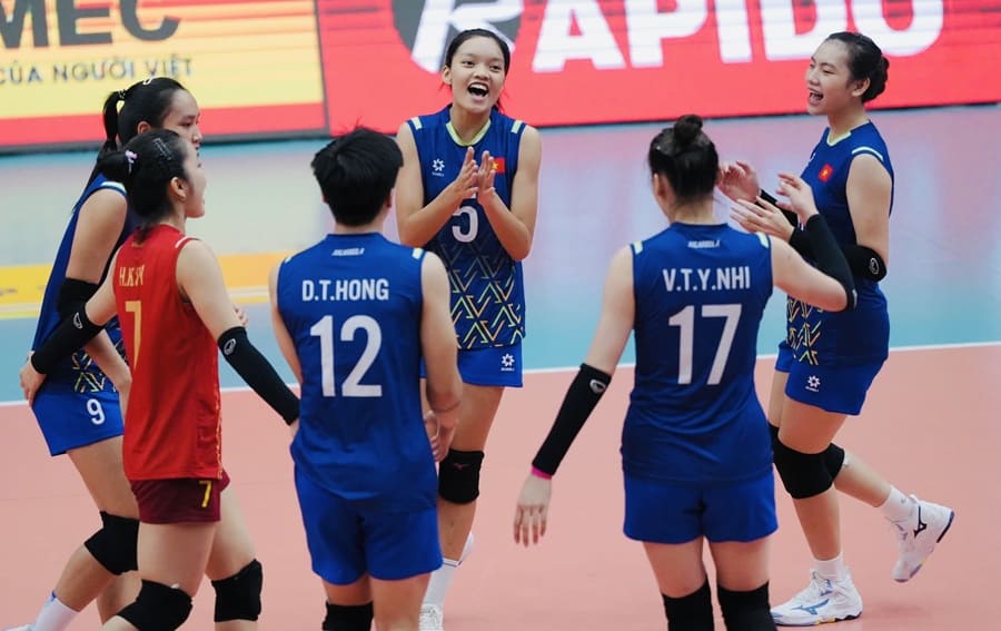 The U21 Vietnam women's volleyball player will return home on the afternoon of August 18. Photo: VFV