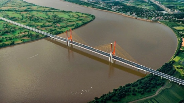 Ngoc Hoi Bridge is a boost for the development of economic connectivity in the Hanoi - Hung Yen region. Photo: Perspective of Ngoc Hoi Bridge