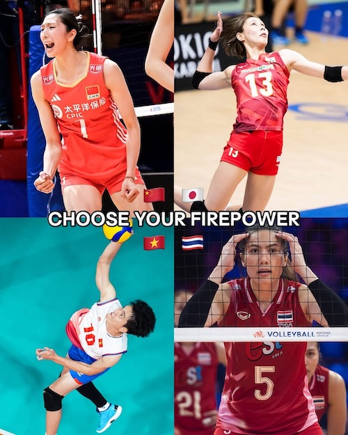 Thanh Thuy va Bich Tuyen xuat hien tren bai dang cua chuyen trang Volleyball Asia. Anh: Chup tu chuyen trang