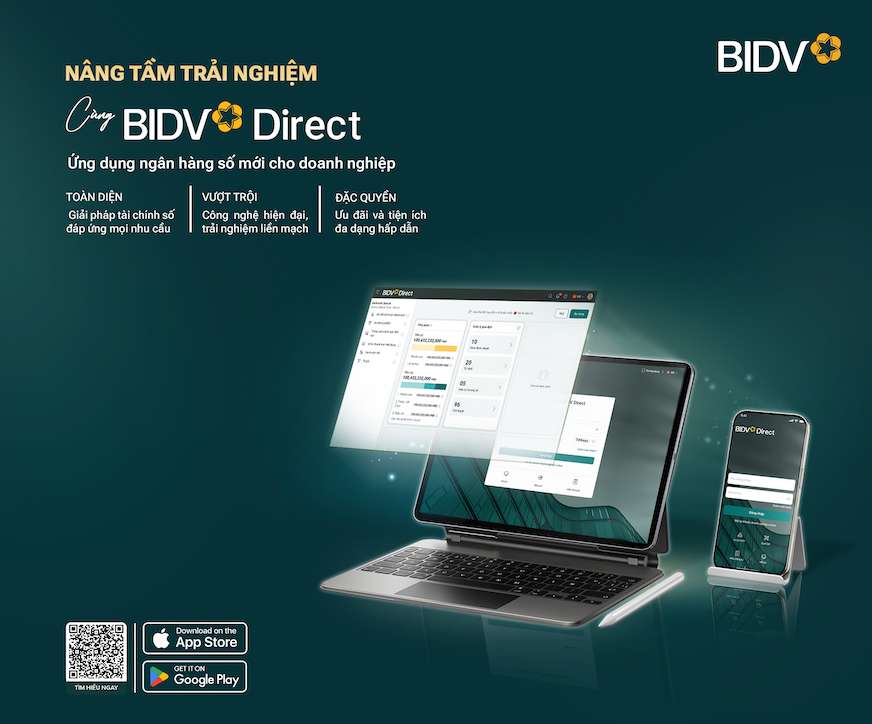  BIDV Direct con tich hop hang loat dich vu duoc thiet ke tinh gon va hieu qua nhu cac dich vu Tai khoan, Tien gui, Thanh toan luong tu dong... Anh: BIDV