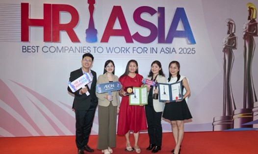 Công ty TNHH AEON Việt Nam được vinh danh "Nơi làm việc tốt nhất Châu Á". Ảnh: AEON cung cấp