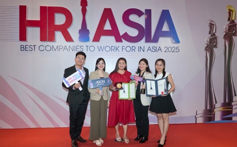 AEON Vietnam Co., Ltd. was honored as "Best Workplace in Asia". Photo: AEON provided