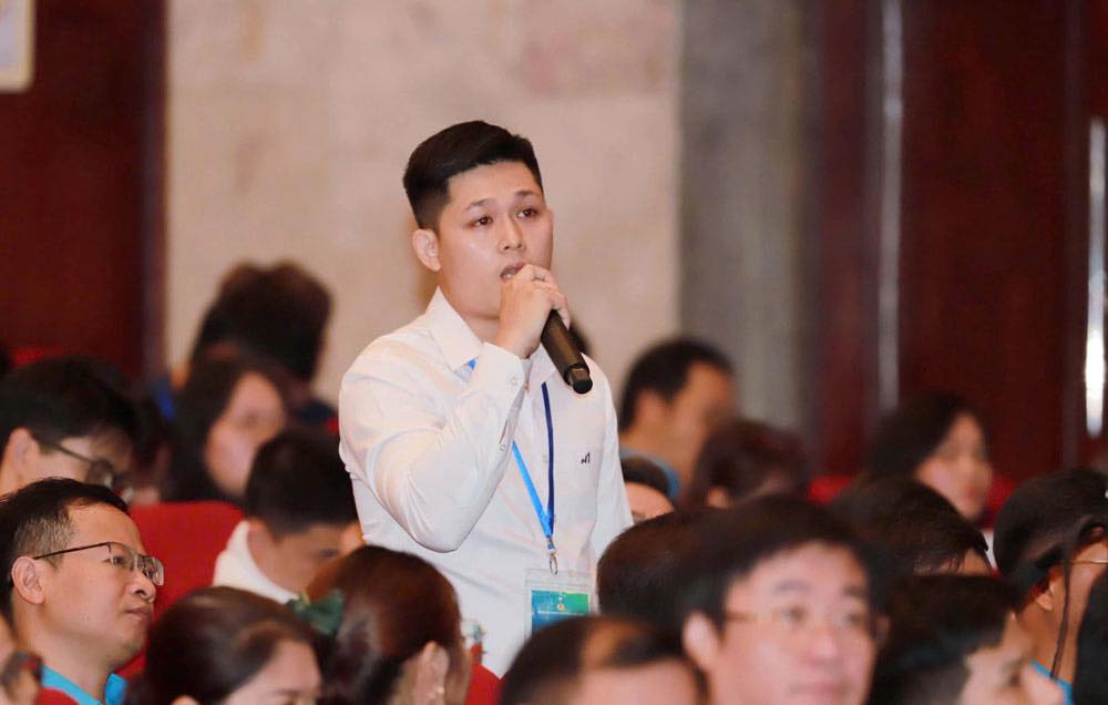 Nguyen Duc Manh 씨는 창조 노동 축제가 더 자주 개최되기를 희망한다고 밝혔습니다. 사진: Nguyen Minh