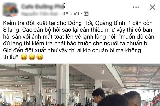 The image of a group on Facebook posted "2kg with 8 thang", the authorities are verifying the information. Photo: Thanh Xuan