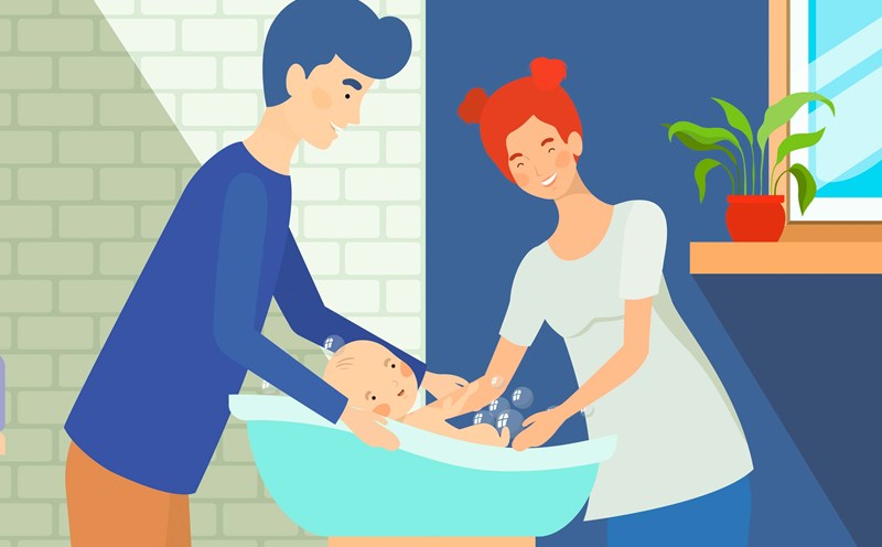 The doctor pointed out 6 common misconceptions about skin care for infants. Graphics: Cat Tien