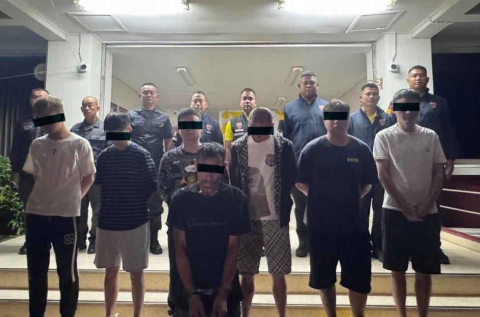 On August 15, Thailand arrested 6 Chinese citizens and 1 Thai person suspected of being involved in an online scam in Cambodia. Photo: Thai Navy