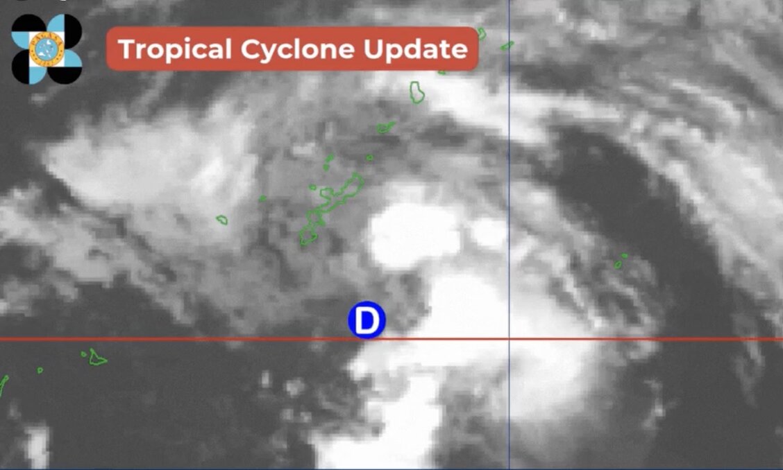 Tropical depression Huaning on the morning of August 19. Photo: PAGASA