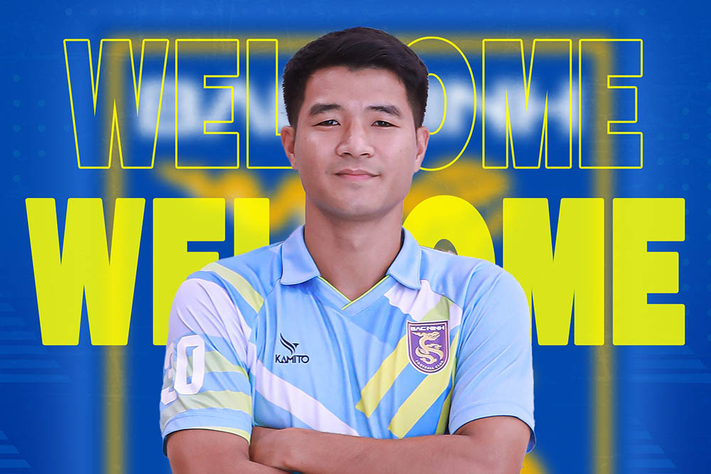 Striker Ha Duc Chinh joined Bac Ninh club in the First Division. Photo: Bac Ninh Club