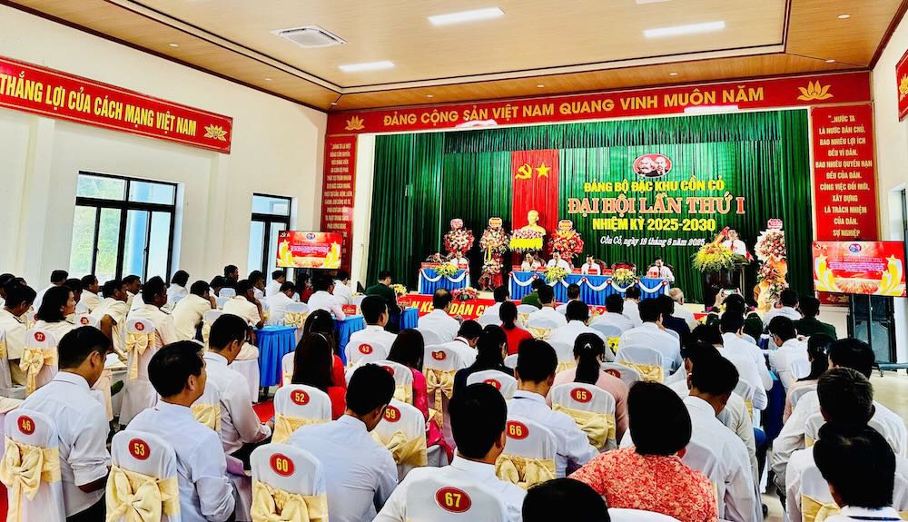 Scene of the first special zone Party Congress in Quang Tri province. Photo: H. Nguyen