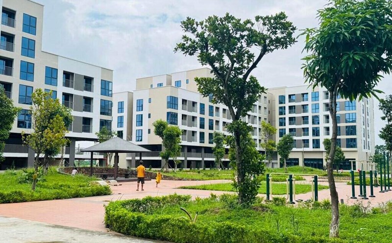 The social housing area for workers in Phu Ha Industrial Park (Phu Tho province) has completed phase 1 and put into use. Photo: Hai Dang