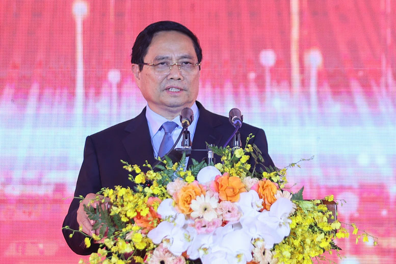 Thu tuong Chinh phu Pham Minh Chinh phat bieu chi dao. Anh: VGP