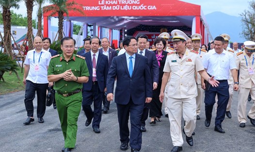Ủy viên Bộ Chính trị, Thủ tướng Chính phủ Phạm Minh Chính dự lễ khai trương Trung tâm dữ liệu quốc gia số 1. Ảnh: VGP