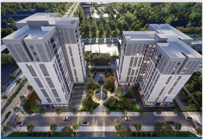 Perspective of the housing project in the Trade Union Institution area in An Nghiep Industrial Park, Can Tho City. Photo: Aranya Vietnam Joint Stock Company