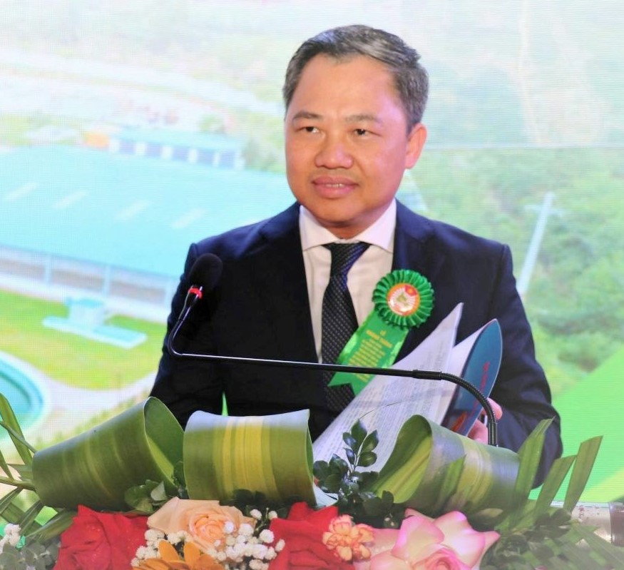 Ong Nguyen Dinh Viet - Chu tich UBND tinh Son La phat bieu tai le khanh thanh. Anh: Truong Son