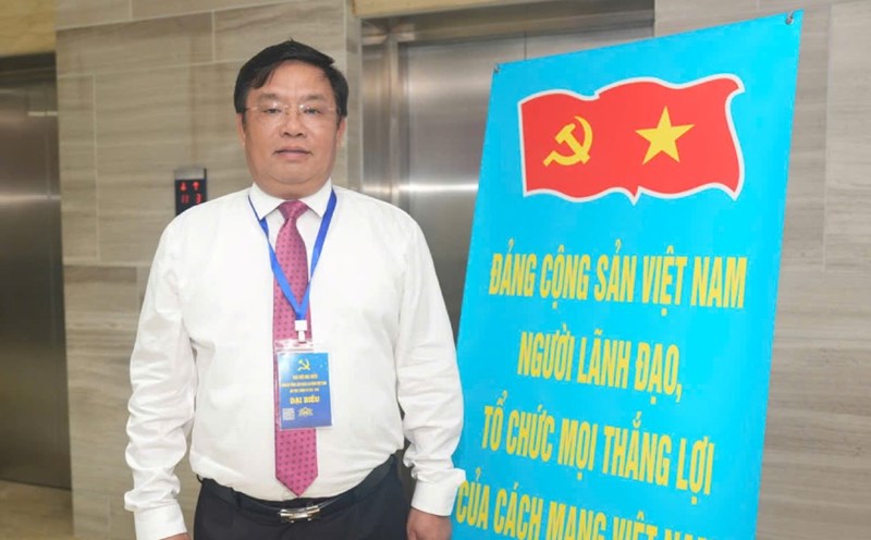 Excited, proud, and confident are the feelings of Mr. Dam Quang Cu, General Director of Vietnam Trade Union Tourism One Member Co., Ltd. when attending the Party Congress of the Vietnam General Confederation of Labor. Photo: Quynh Chi